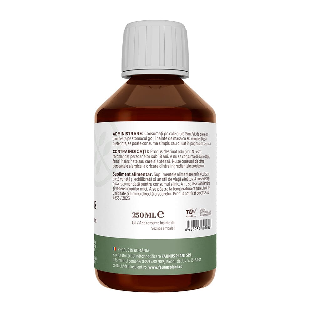 Colagenus - Colagen lichid hidrolizat. Flacon 250ml. Susține sănătatea articulațiilor, pielii, părului și unghiilor Supliment alimentar Faunus Plant 