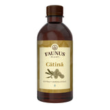 Sticlă de 500 ml cu tinctură de cătină Faunus Plant, având un design natural cu etichetă galbenă și ilustrație de fructe de cătină, destinată fortificării imunității.