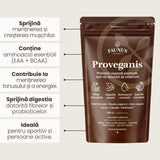 Proveganis - Proteină vegetală cu aromă de ciocolată. Amestec natural pentru energie și susținerea masei musculare. Pudră 500 g Supliment alimentar Faunus Plant 