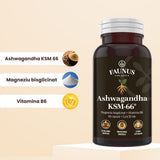 Ashwagandha KSM-66®. Formulă adaptogenă premium pentru echilibru nervos, stres cotidian și energie. Flacon 60 capsule Supliment alimentar Faunus Plant 