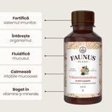 Vitaminizantus cu Miere si Propolis - Sirop. Flacon 200ml. Efect vitaminizant, întărește imunitatea și crește rezistența organismului Sirop cu miere Faunus Plant 