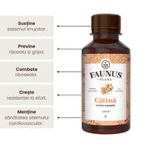 Cǎtină cu Miere si Propolis - Sirop. Flacon 200 ml. Efect vitaminizant, energizant, pentru imunitate scăzută, gripe și viroze Sirop cu miere Faunus Plant 