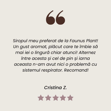 Testimonial Sirop din flori de soc pentru stimularea imunității și ameliorarea simptomelor de răceală și gripă de la Plant.