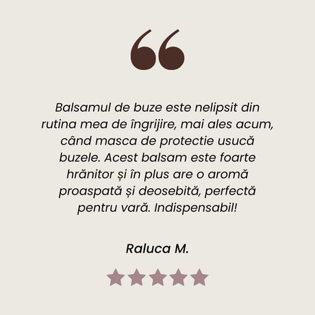 Testimonial client Balsam Buze Grapefruit 5ml de la Faunus Plant.