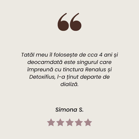 Recenzie ceai Renalus pentru rinichi sănătoși de la Faunus Plant.