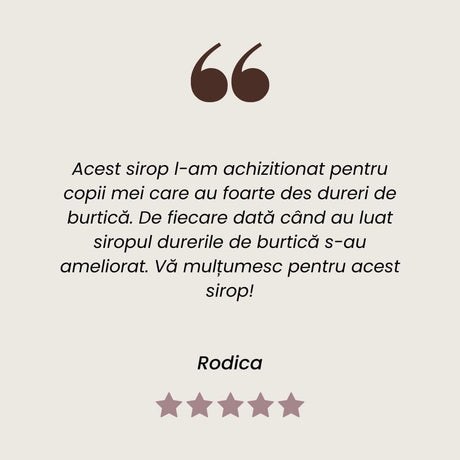 Testimonial client Sirop de Ghimbir care ajută la eliminarea toxinelor de la Faunus Plant 