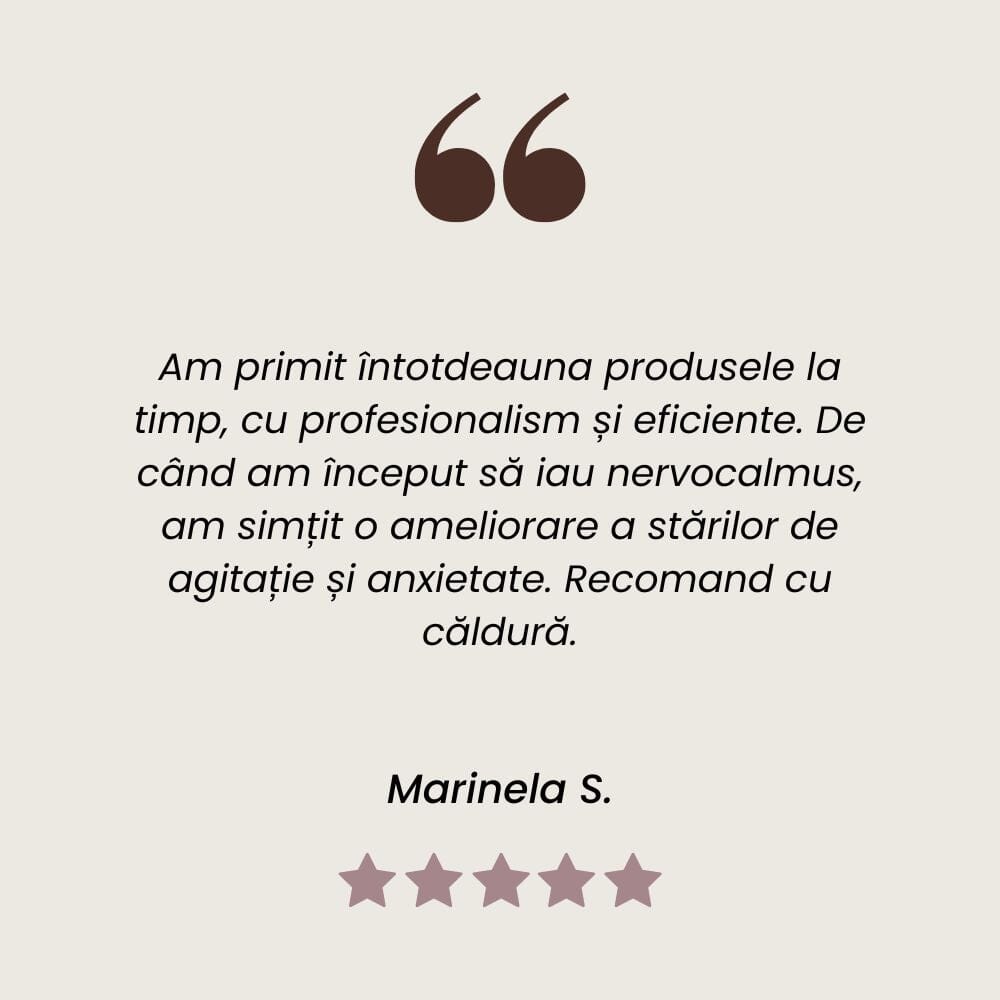 Testimonial Tinctură Nervocalmus de la Faunus Plant.