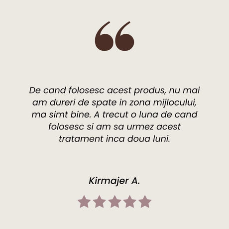 Recenzie client la Tinctură Renalus pentru rinichi sănătoși de la Faunus Plant.