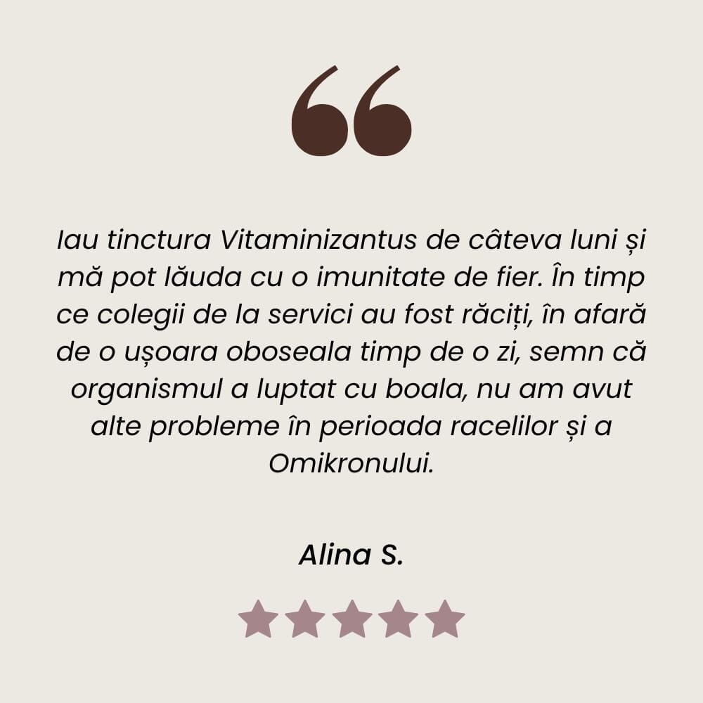 Vitaminizantus - Tinctură. Flacon 200ml. Extract hidroalcoolic concentrat din 4 plante medicinale care întăresc imunitatea și refac organismul Tinctura Compusa Faunus Plant 