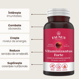 Vitaminizantus Forte - Capsule cu multivitamine și minerale de calitate. Echilibru, energie și vitalitate pentru o viață activă și solicitantă. Flacon 90 capsule Supliment alimentar Faunus Plant 
